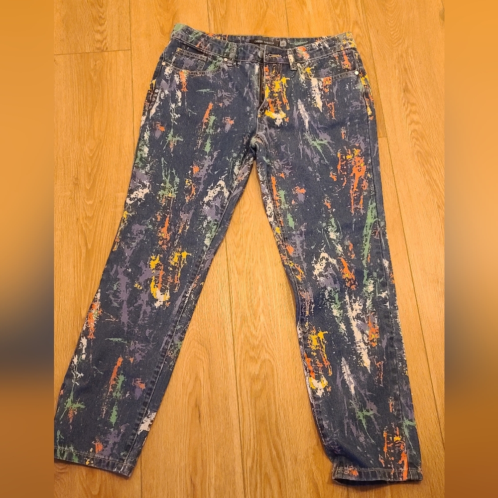 Paint splatter jeans